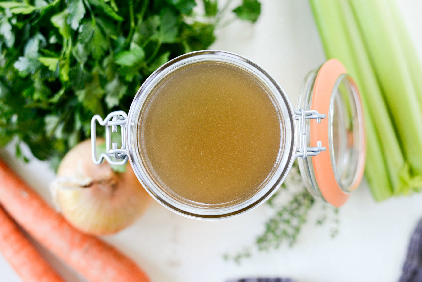 Slow Cooker Chicken Stock - Simply Scratch