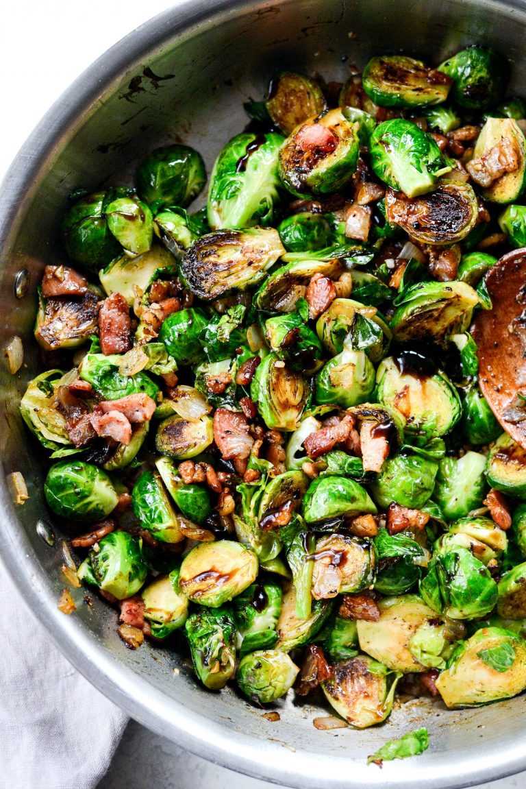 Caramelized Balsamic Glazed Brussels Sprouts - Simply Scratch