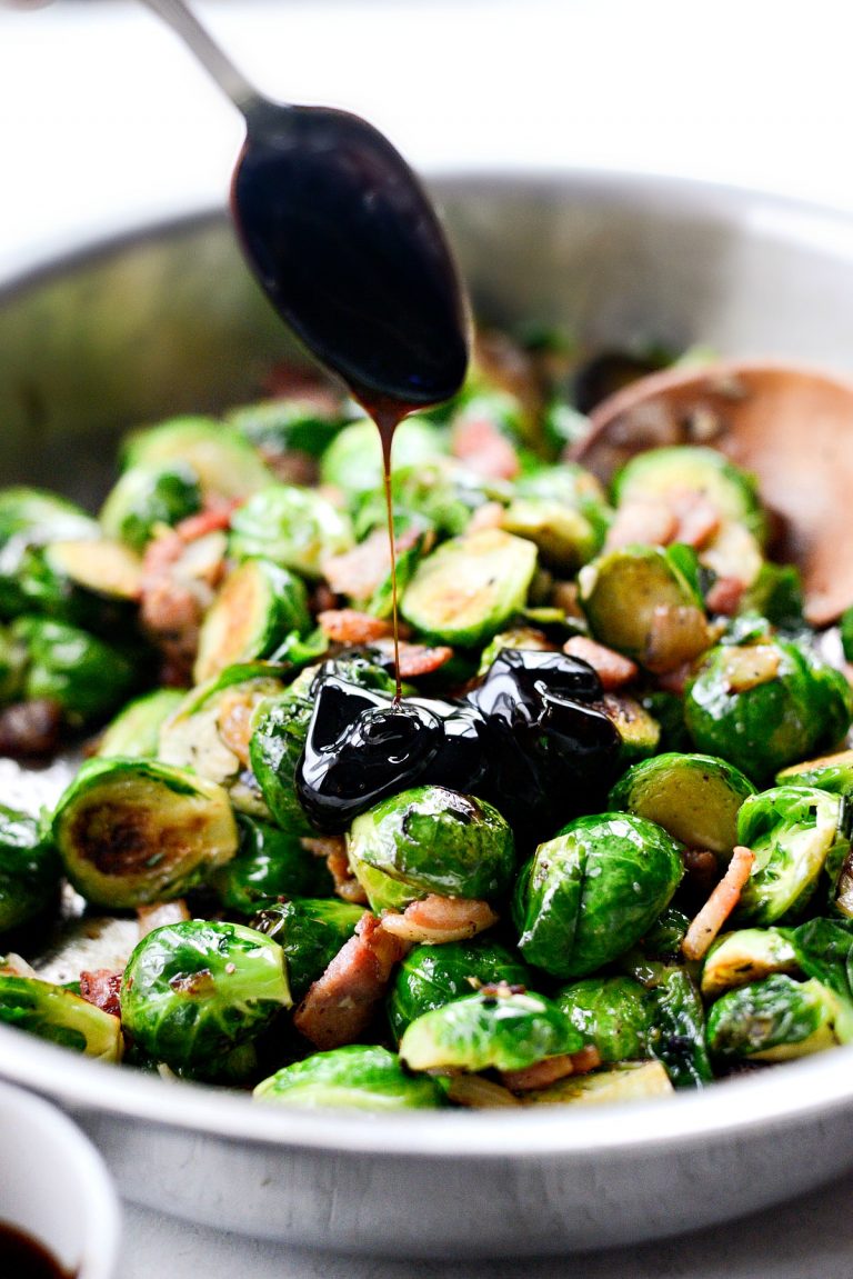 Caramelized Balsamic Glazed Brussels Sprouts Simply Scratch