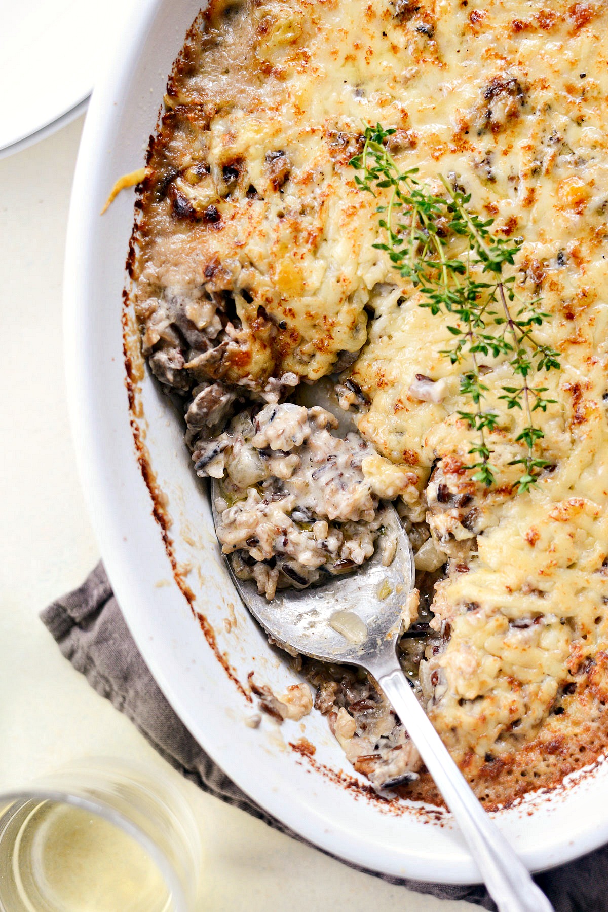 Mushroom Wild Rice Casserole - Simply Scratch