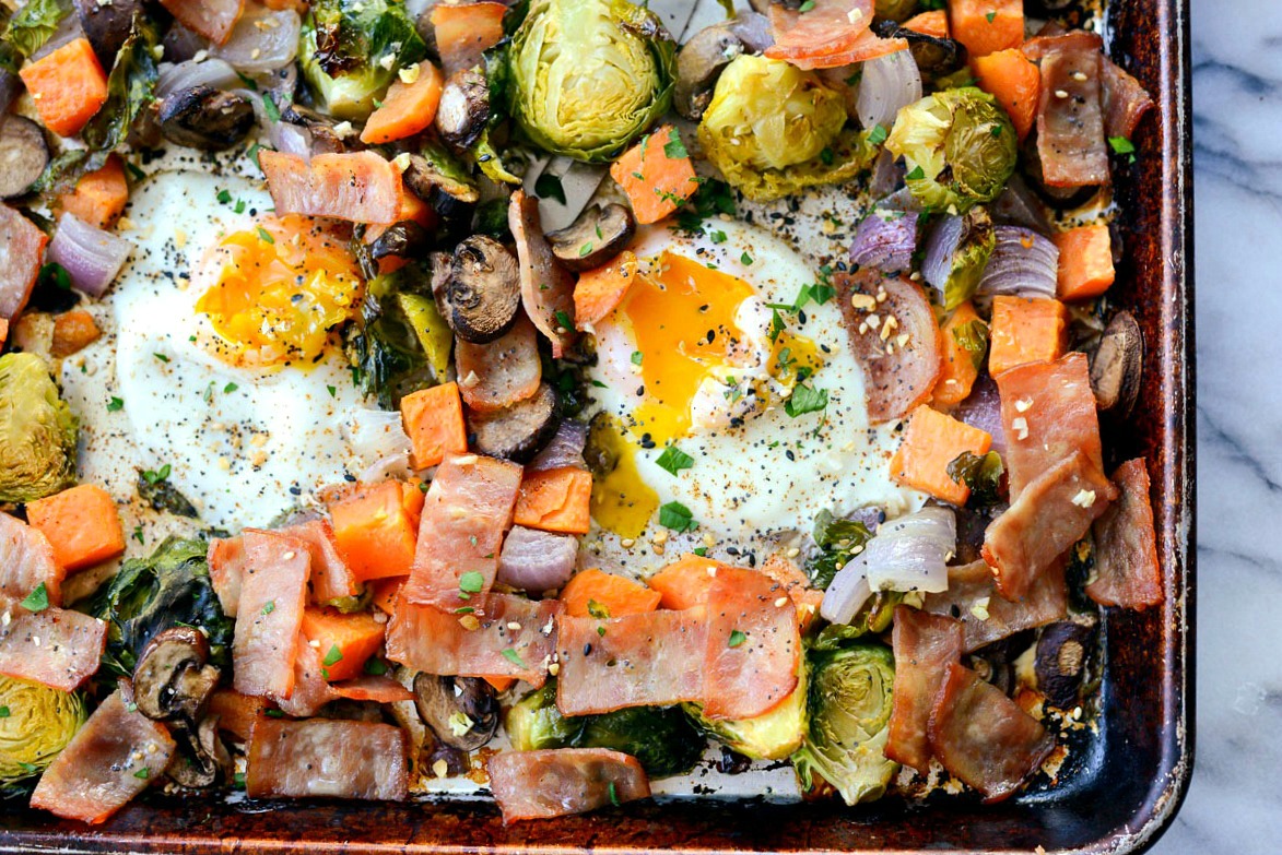 Eggs Sweet Potato Sheet Pan Breakfast — Eatwell101