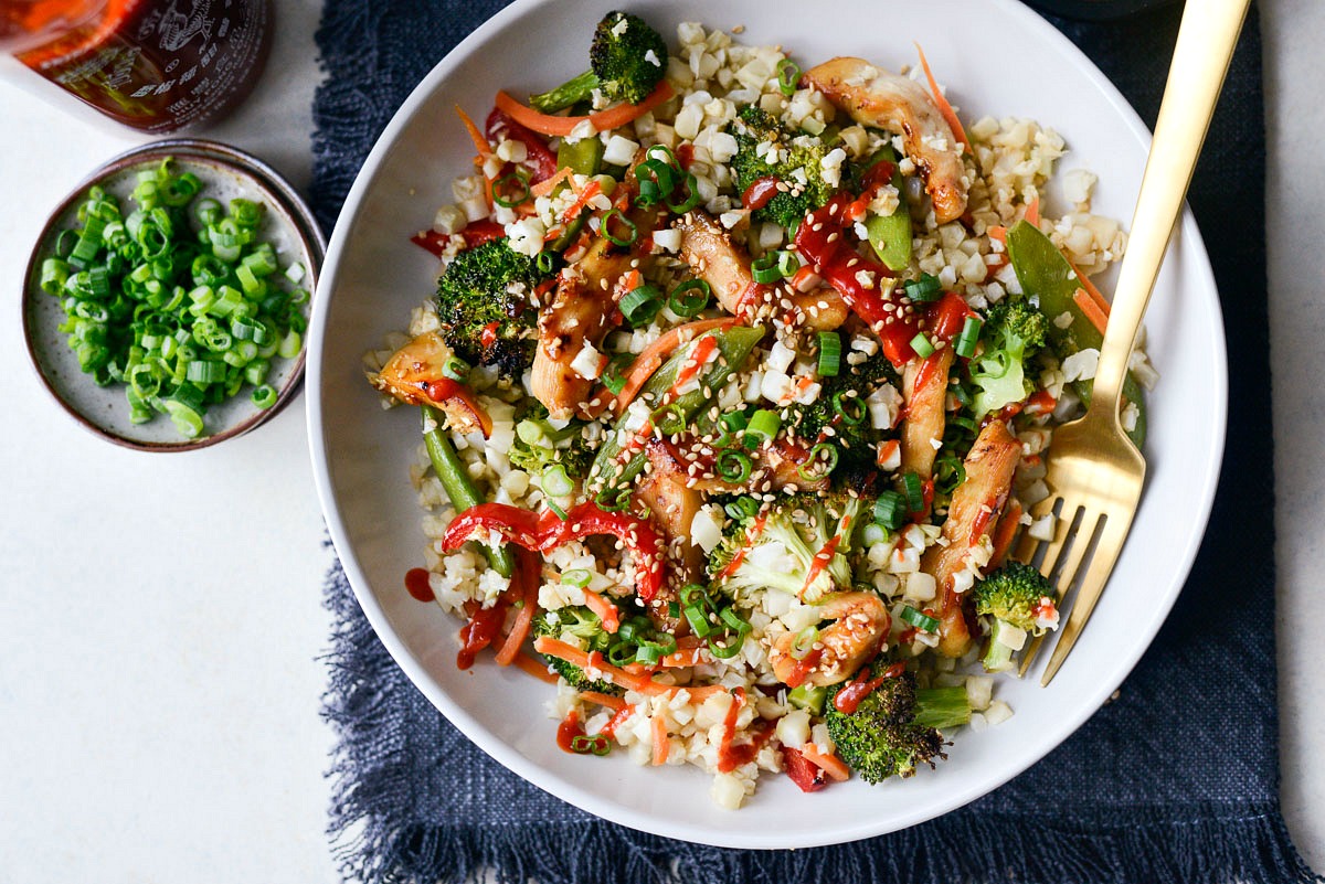 Sheet Pan Teriyaki Chicken and Cauliflower Rice - Simply Scratch