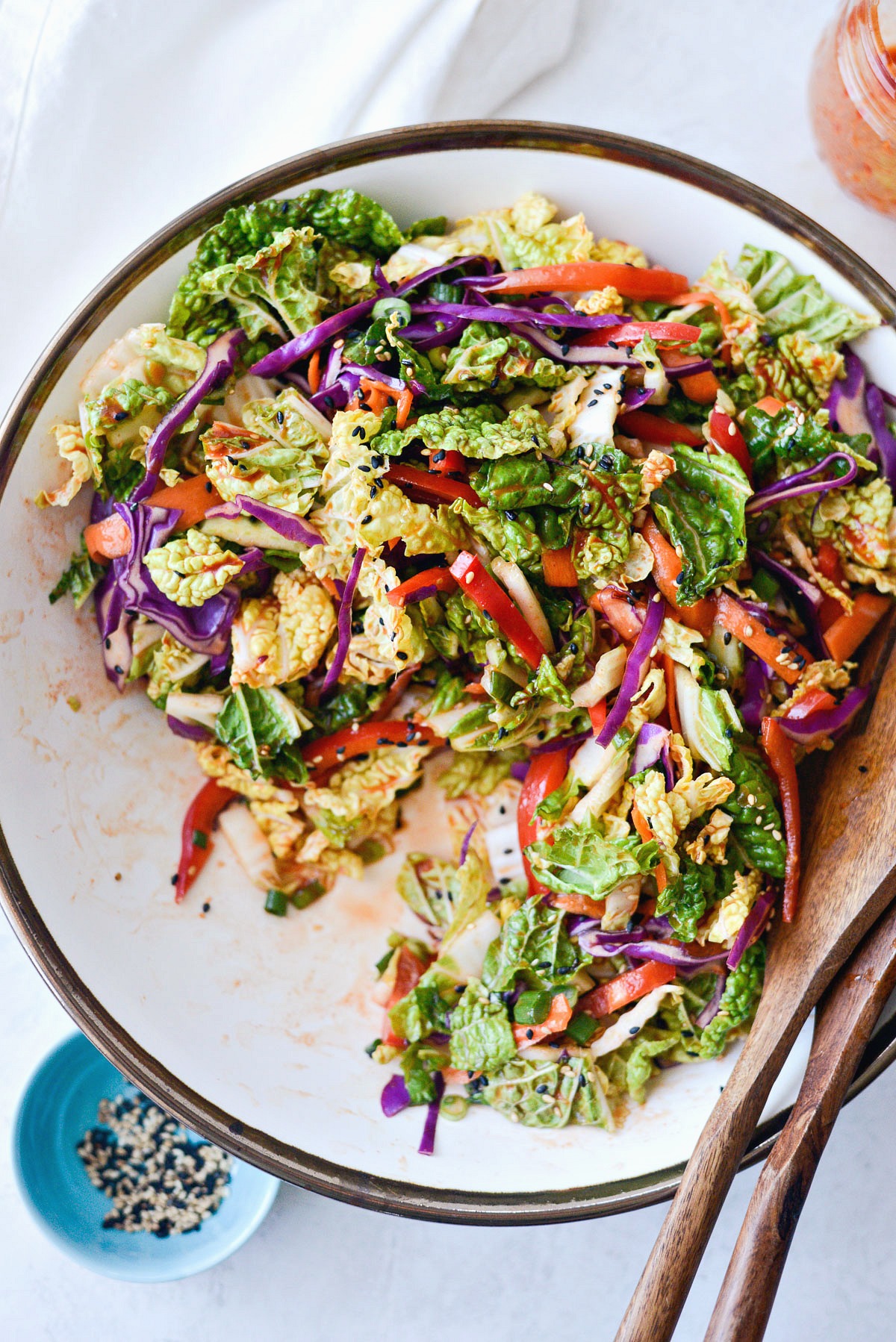 Spicy Korean Vegetable Slaw - Simply Scratch