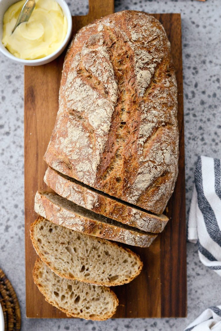 No Knead Rye Bread Simply Scratch