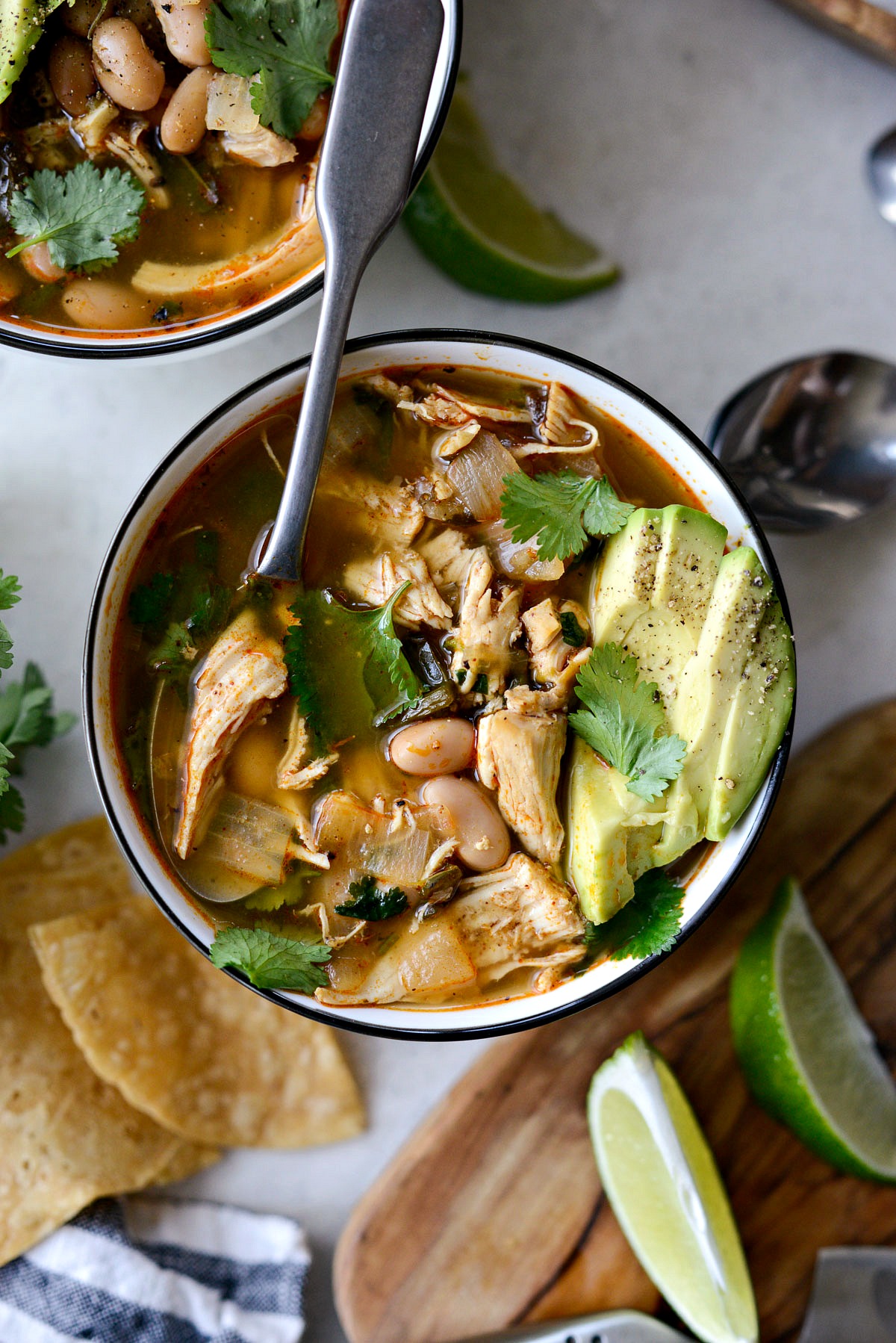 White Bean Chicken Poblano Stew - Simply Scratch