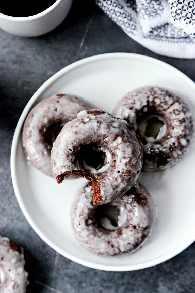 Glazed Chocolate Cake Doughnuts - Simply Scratch