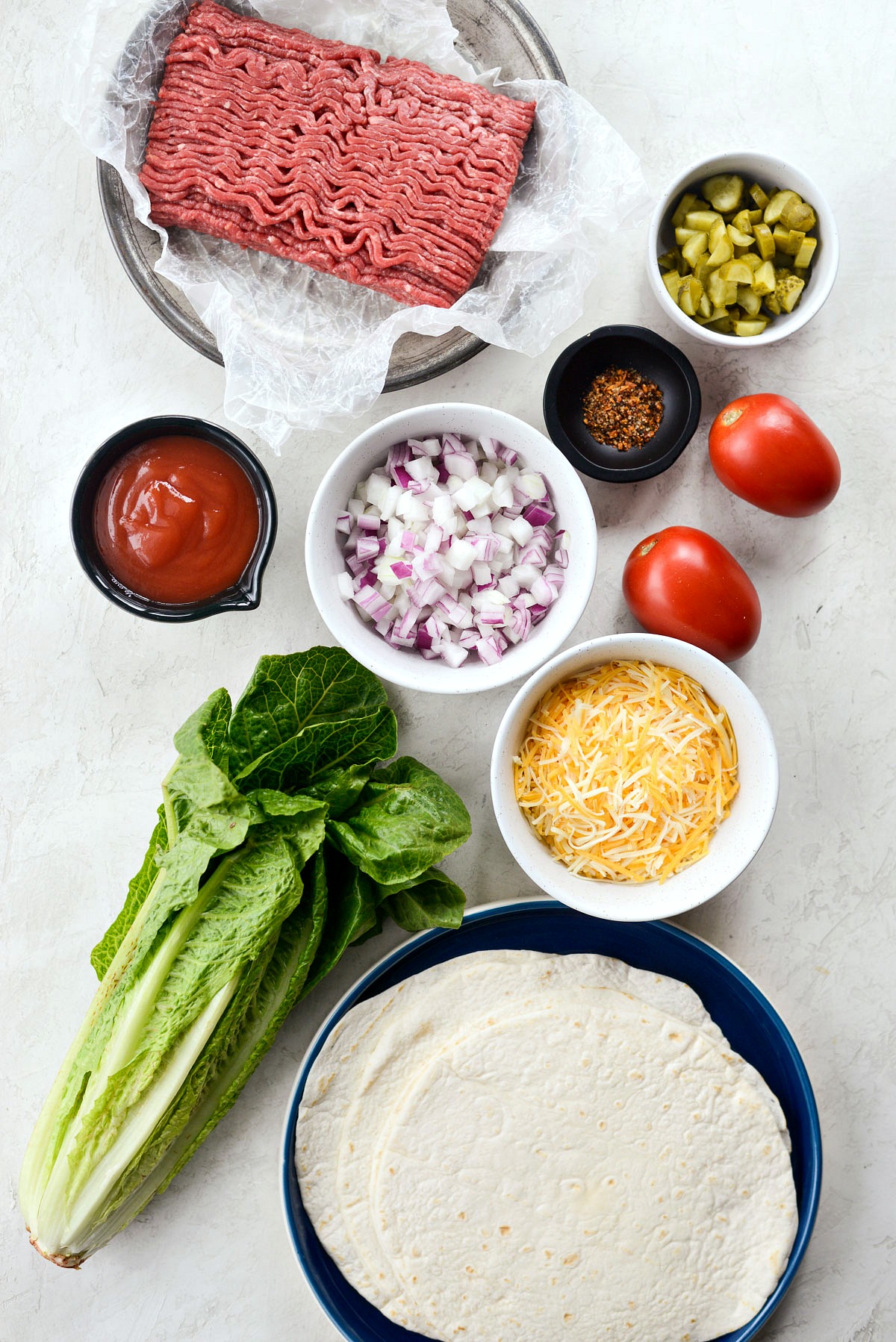 Cheeseburger Tortilla Pizza - Simply Scratch