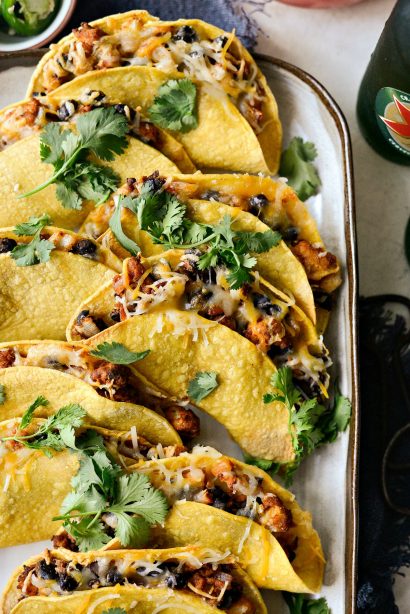 Air Fryer Chipotle Chicken Black Bean Tacos - Simply Scratch