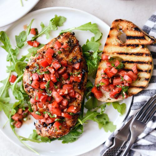 Grilled Chicken Bruschetta - Simply Scratch