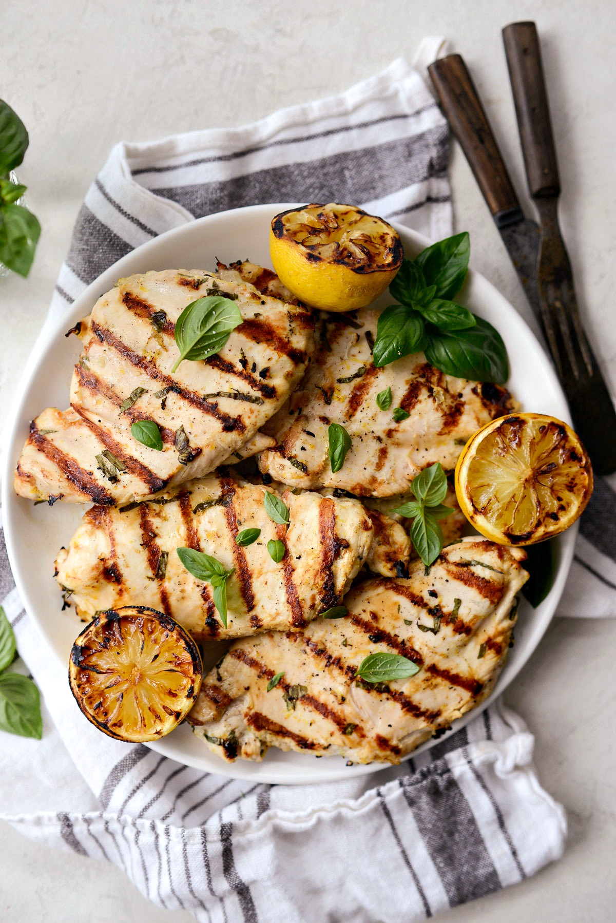 Grilled Lemon Basil Chicken - Simply Scratch