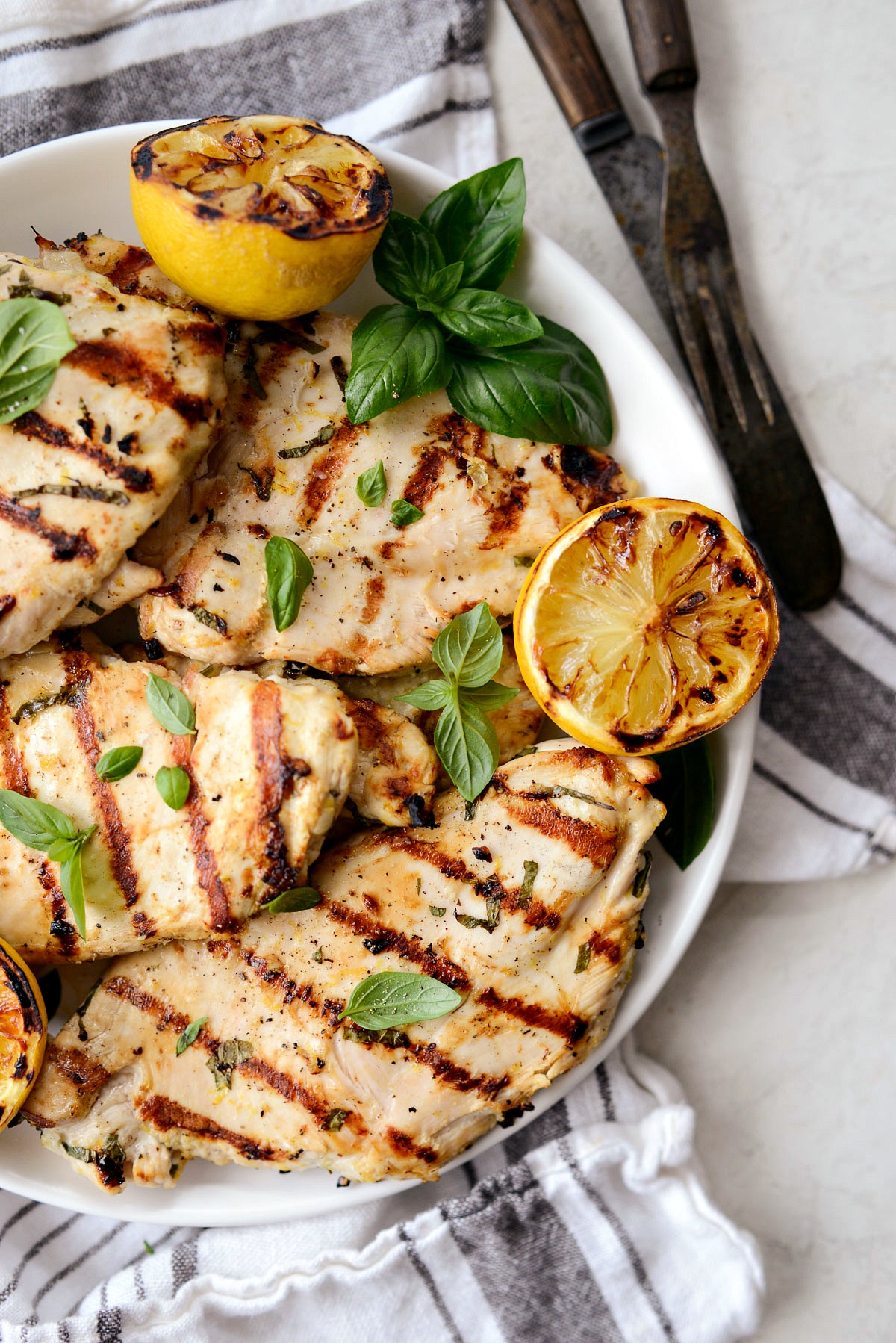 Grilled Lemon Basil Chicken - Simply Scratch