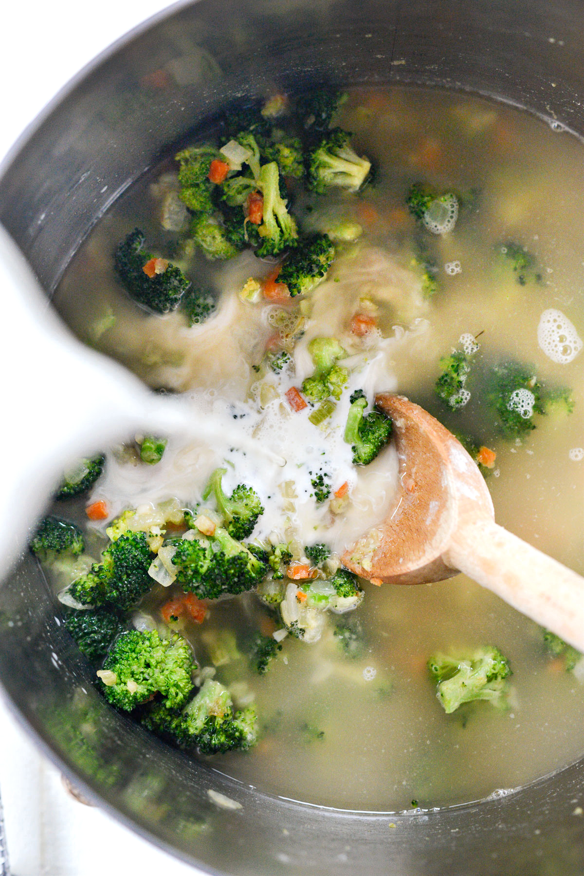 Broccoli Ham and Swiss Soup - Simply Scratch