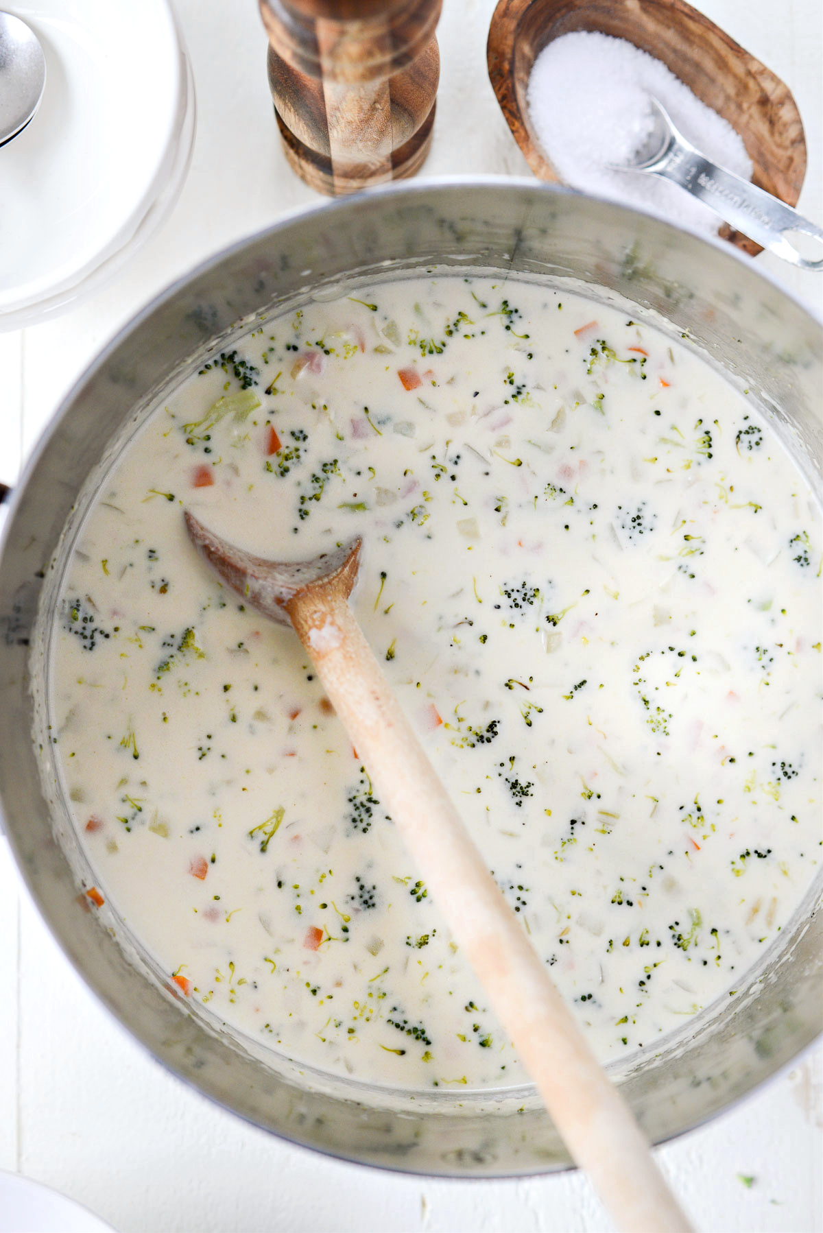 Broccoli Ham and Swiss Soup - Simply Scratch