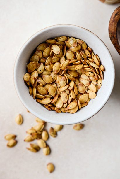 Air Fryer Salt and Pepper Pumpkin Seeds - Simply Scratch