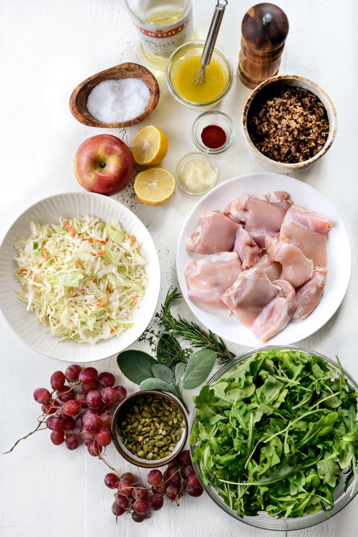 Ancient Grain Arugula Salad ingredients