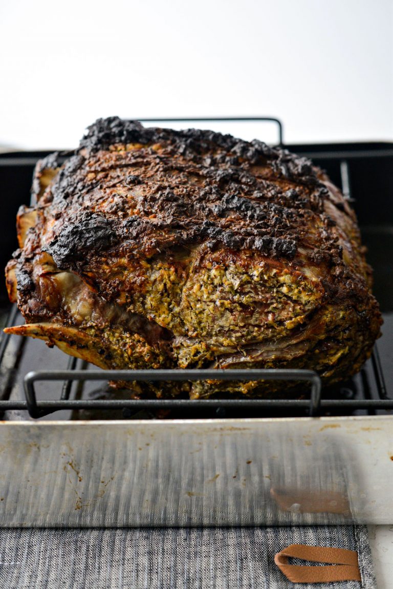 Dijon Rosemary Crusted Prime Rib Roast with Pinot Noir Au jus - Simply