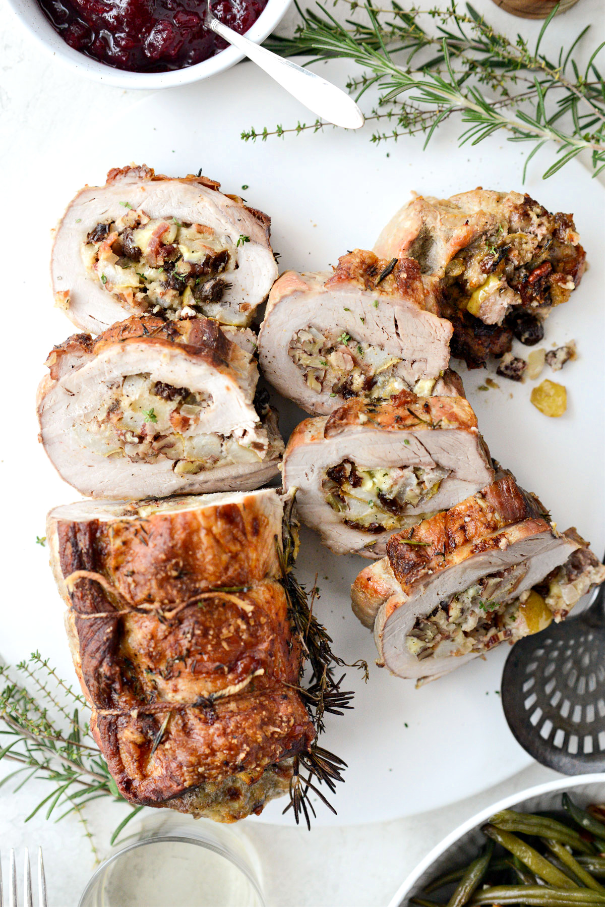 Bacon Pear and Blue Cheese Stuffed Pork Loin - Simply Scratch