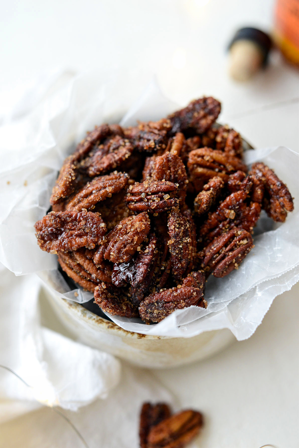 Honey Vanilla Bourbon Pecans - Simply Scratch