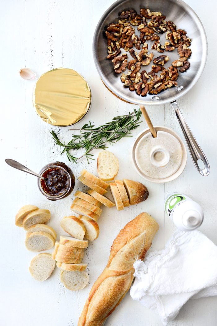 Honey Baked Brie with Fig Jam and Walnuts appetizer