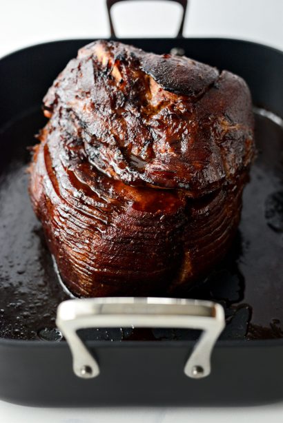 Pomegranate Bourbon Glazed Ham - Simply Scratch