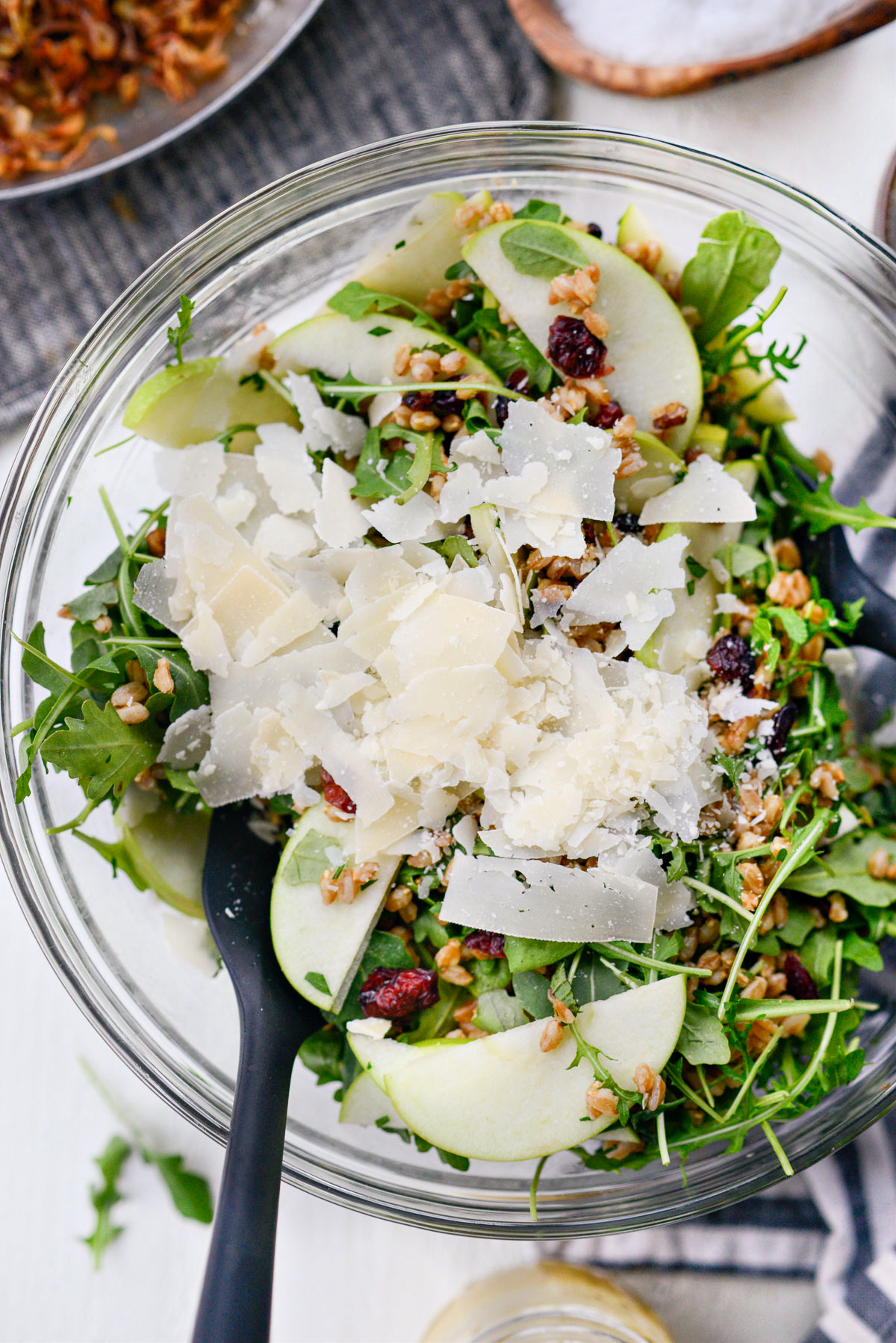 Winter Farro Salad with Fried Shallots - Simply Scratch