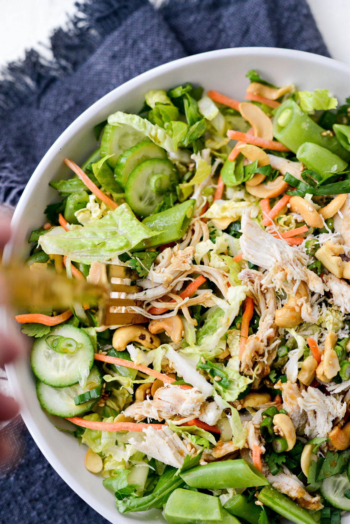 Asian Cashew Chicken Mason Jar Salad - Simply Scratch