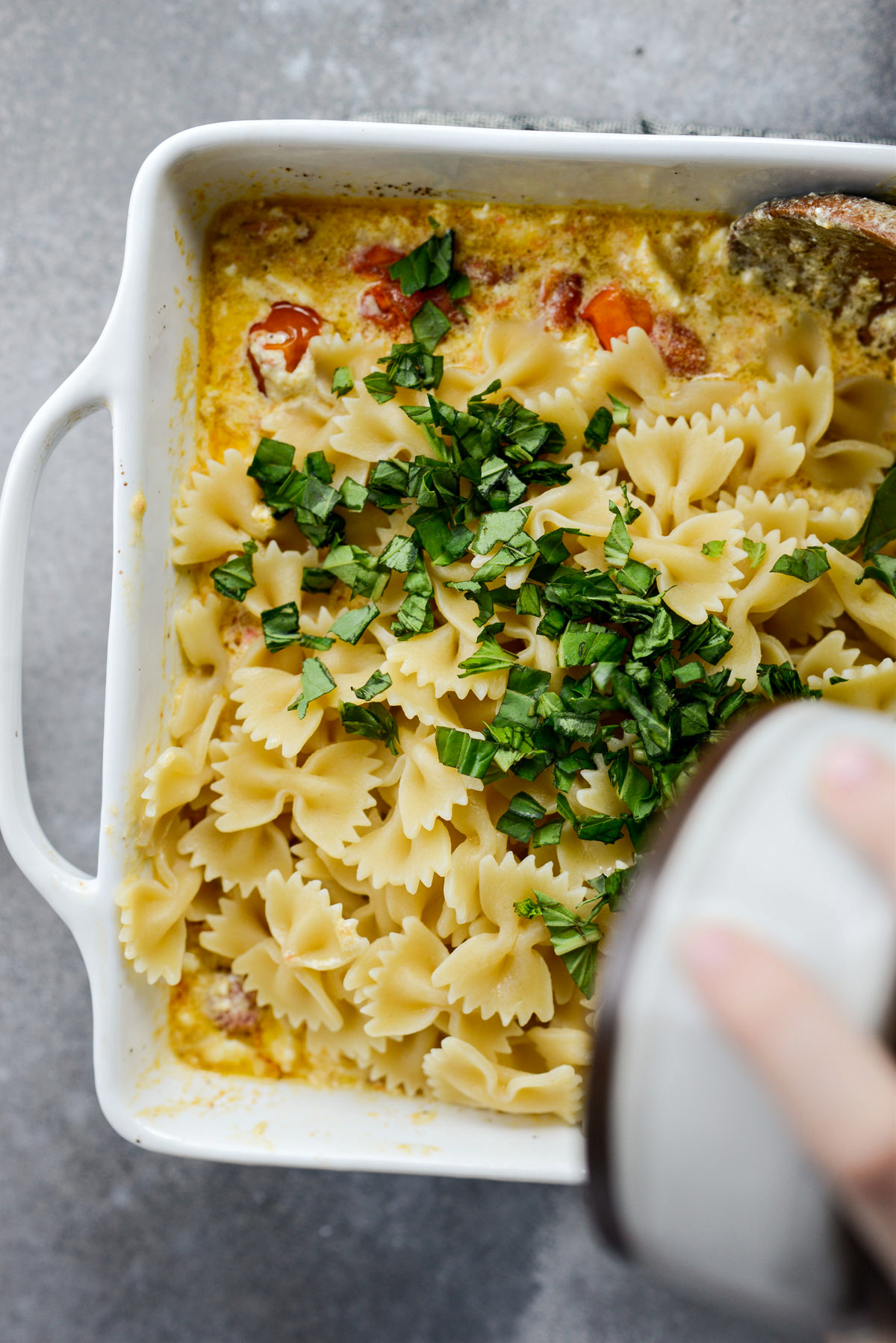 Baked Feta Pasta With Burst Cherry Tomatoes - Simply Scratch