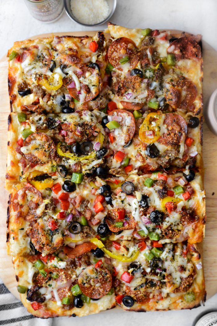 Focaccia Pizza Supreme - Simply Scratch