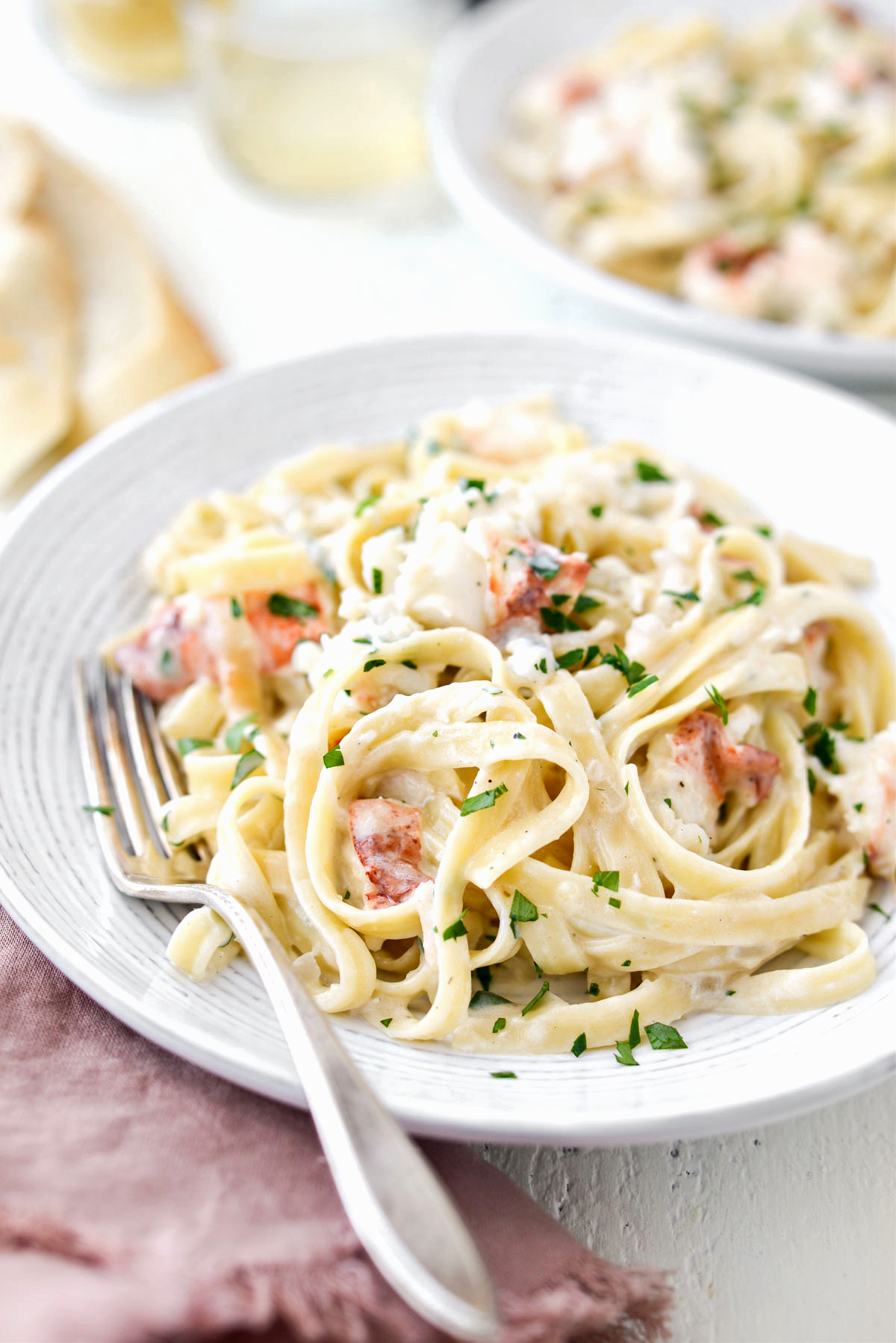 Garlicky Lobster Fettuccine Alfredo - Simply Scratch