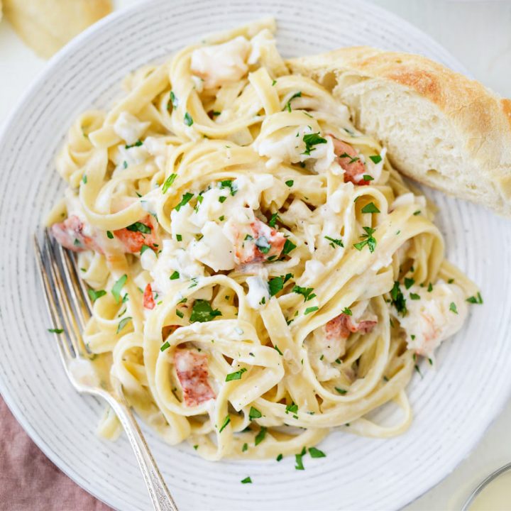 Garlicky Lobster Fettuccine Alfredo - Simply Scratch