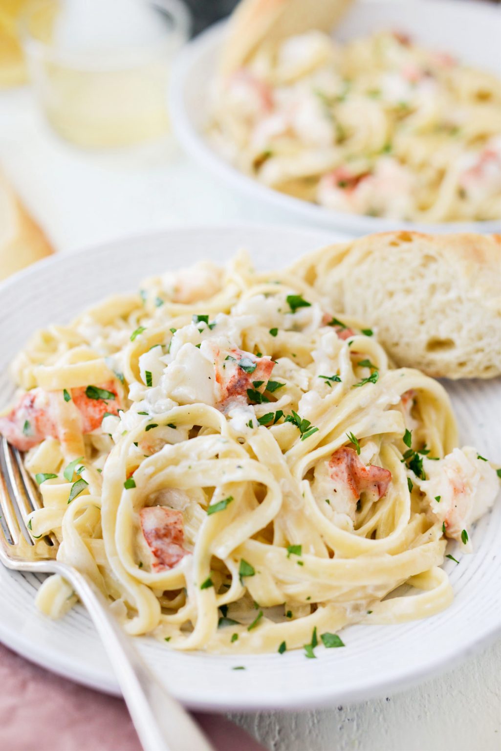 Garlicky Lobster Fettuccine Alfredo - Simply Scratch