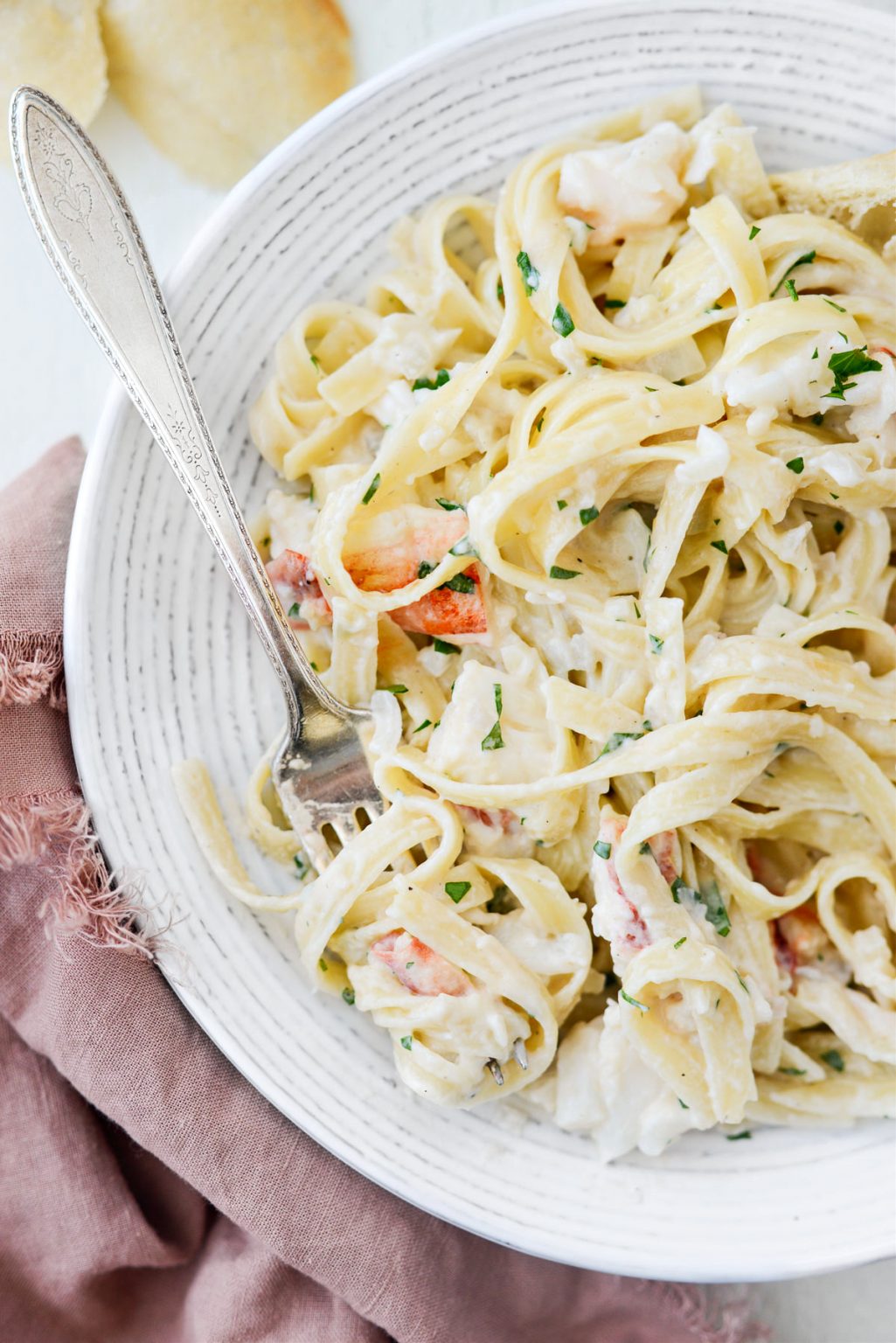 Garlicky Lobster Fettuccine Alfredo - Simply Scratch