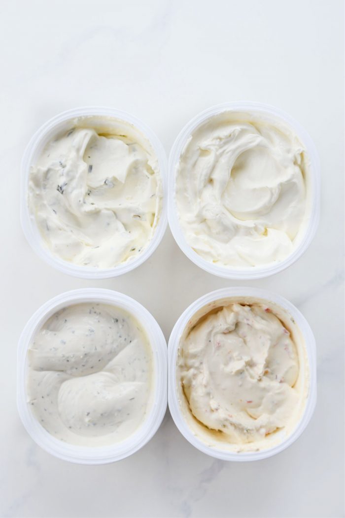 different cream cheese blends