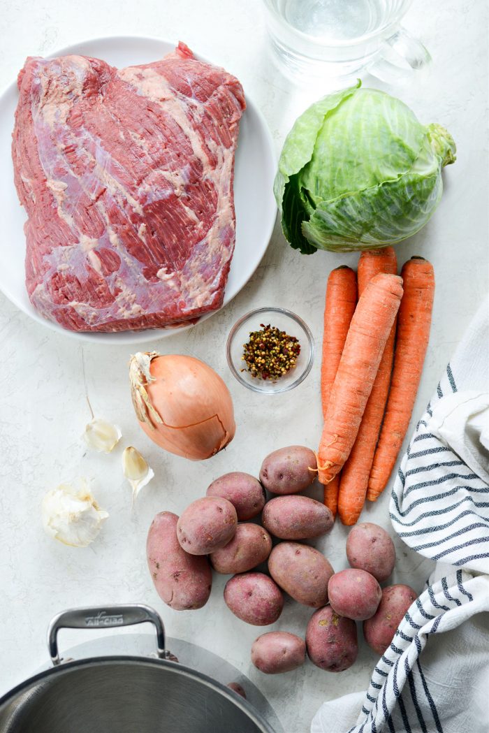 Corned Beef and Cabbage (Irish Boiled Dinner) ingredients