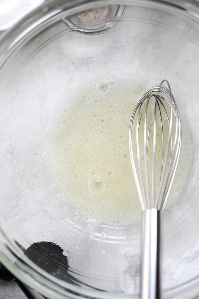 whisk egg whites until frothy