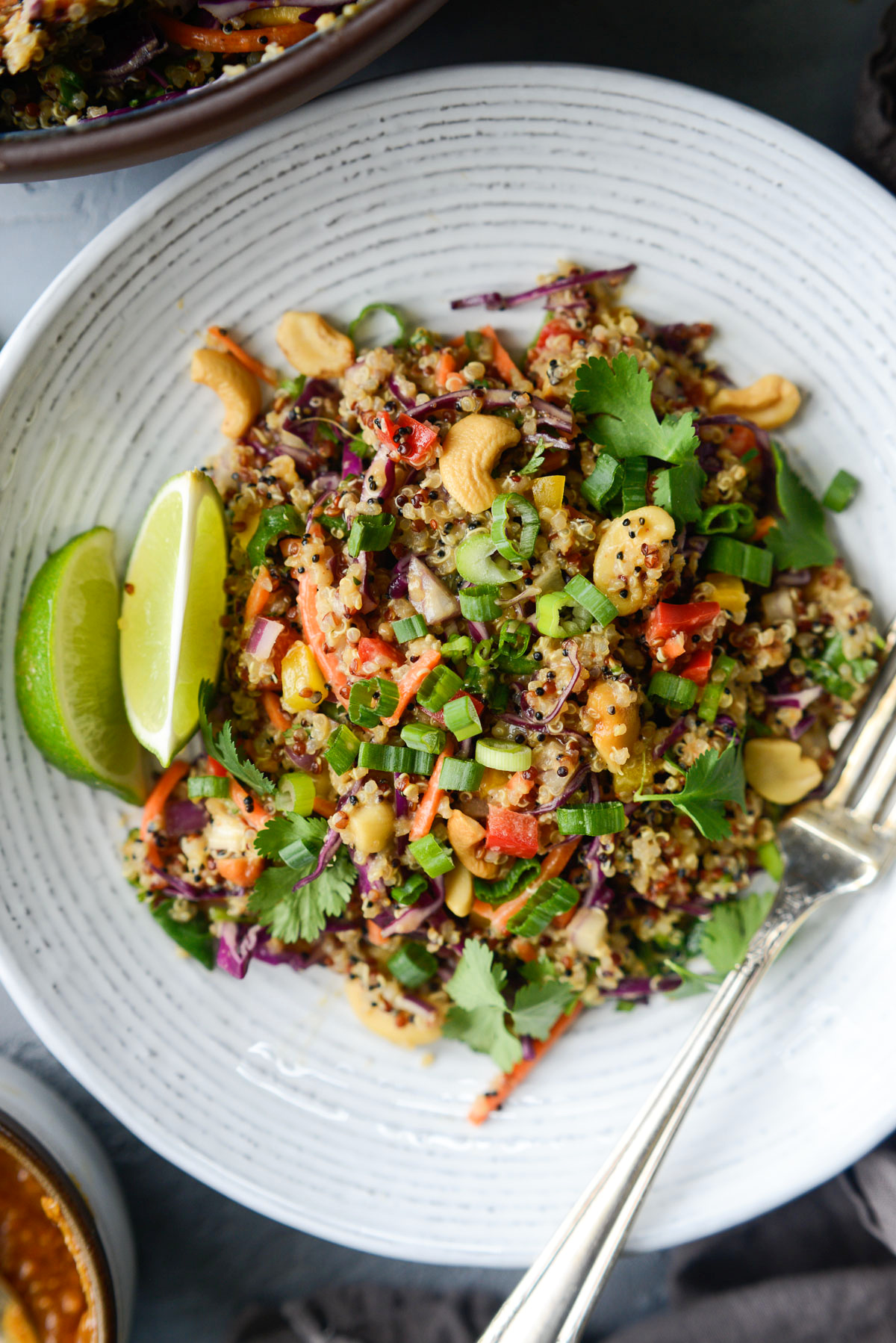 Crunchy Cashew Thai Quinoa Salad - Simply Scratch