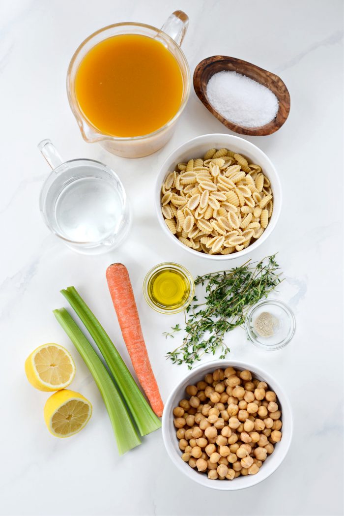 Lemon Chickpea Soup ingredients 