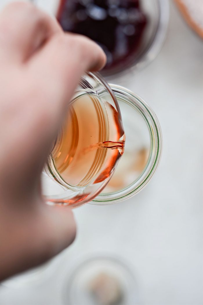 pouring raspberry blush vinegar