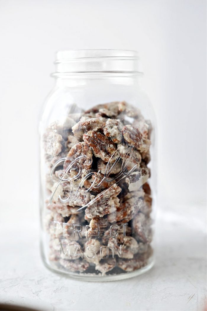 jar of candied walnuts