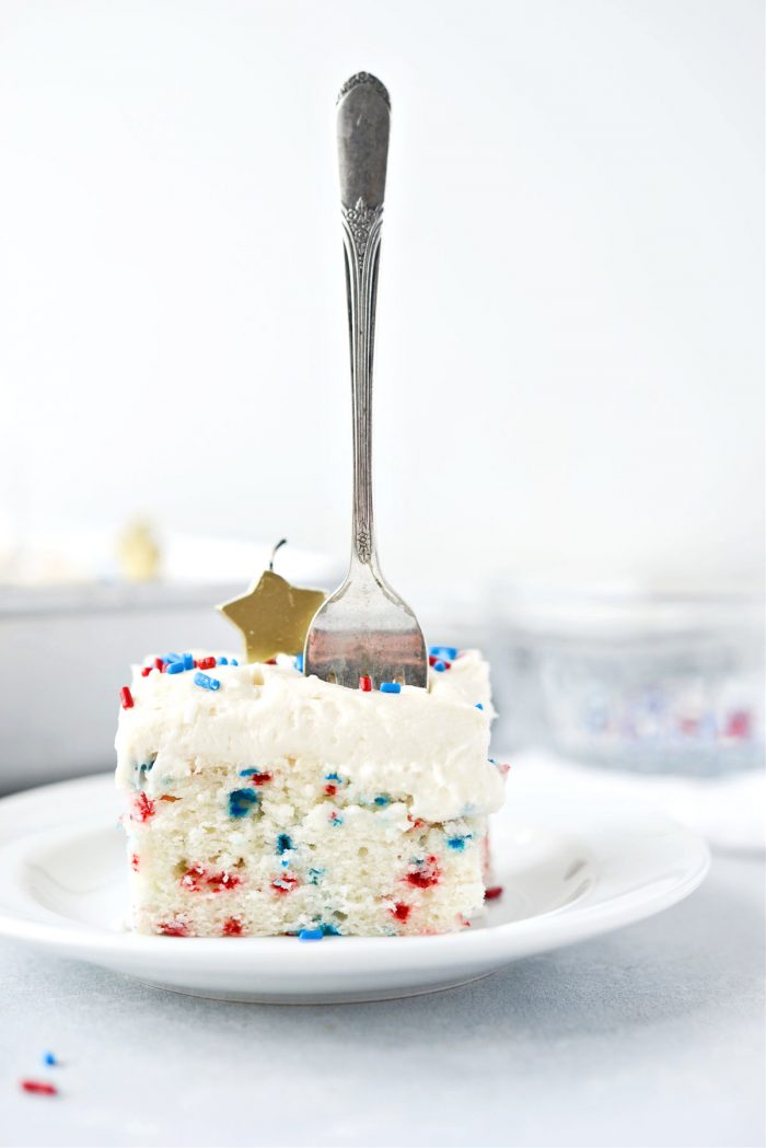 Red White and Blue Funfetti Cake - Simply Scratch