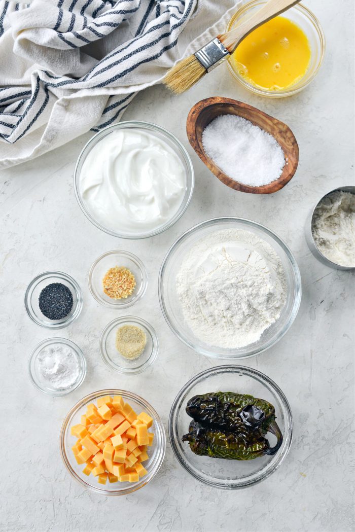 ingredients for Air Fryer Jalapeno Cheddar Bagels