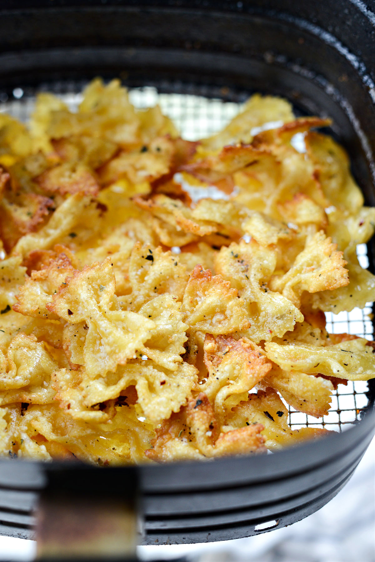 air-fryer-pasta-chips-with-pesto-dip-simply-scratch