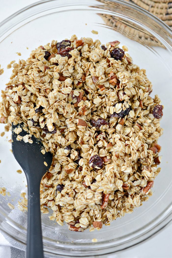 oat mixture tossed tossed in butter mixture