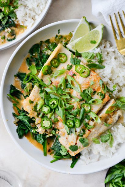 Thai Coconut Curry Poached Barramundi - Simply Scratch