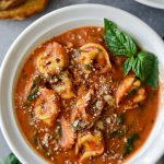 Creamy Tomato Parmesan Tortellini Soup