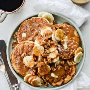 Peanut Butter Oatmeal Banana Pancakes