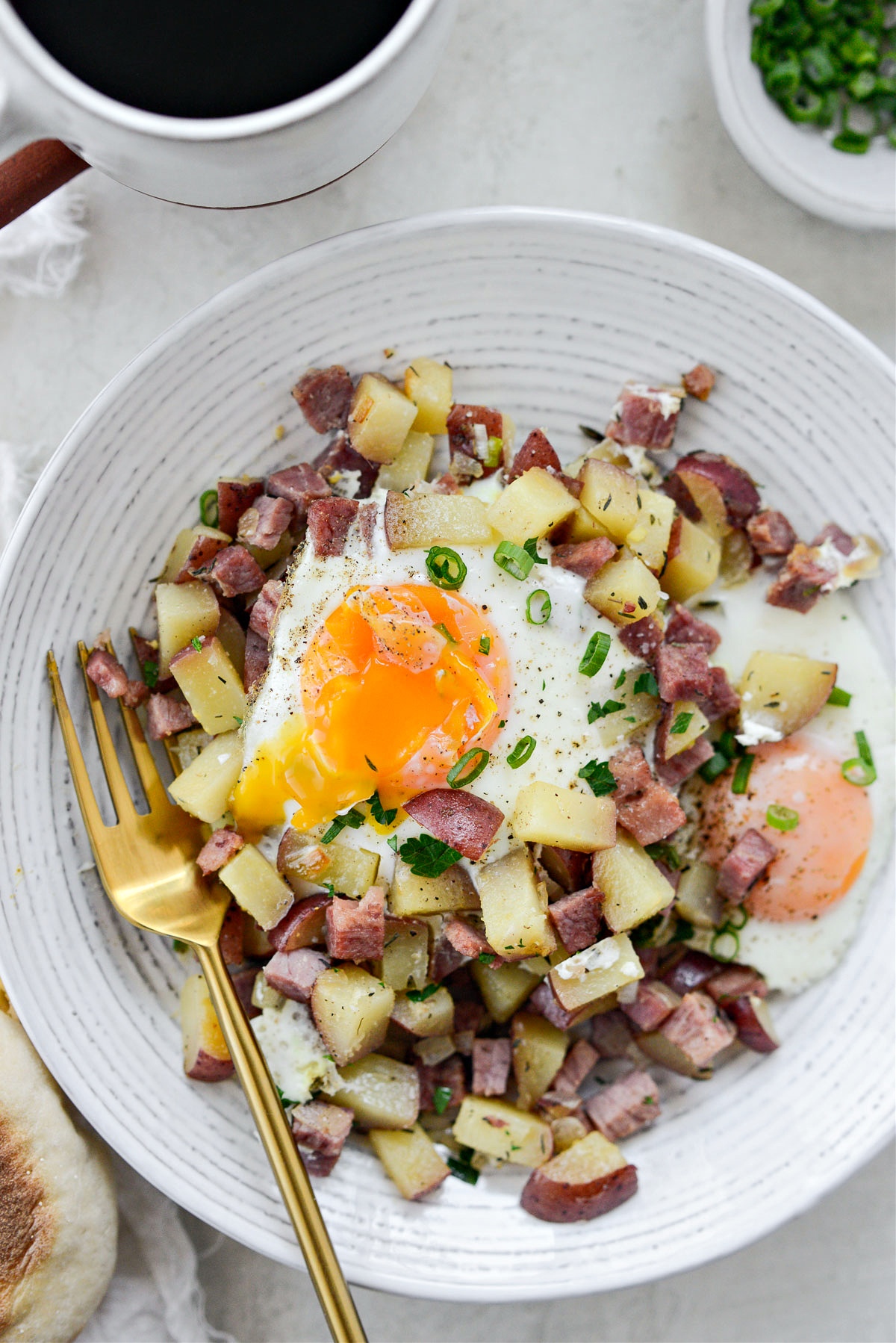 Easy Homemade Corned Beef Hash with Eggs - Simply Scratch