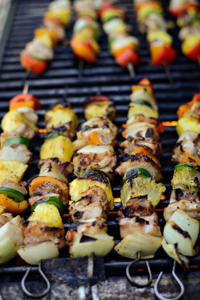 Grilled Hawaiian Chicken Kebabs - Simply Scratch