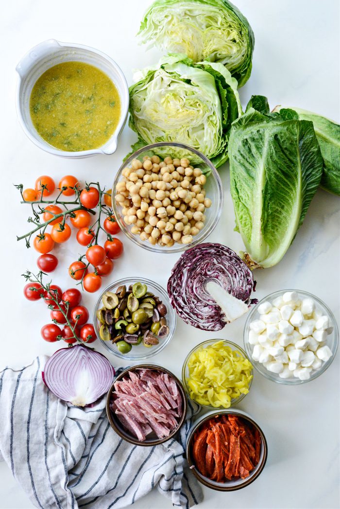Italian Chopped Salad ingredients