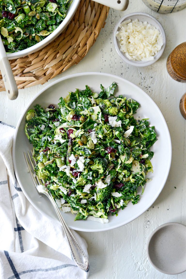 Kale Brussels Sprout Chopped Salad - Simply Scratch